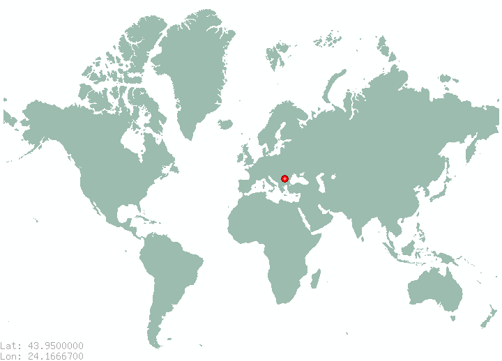 Odaia in world map